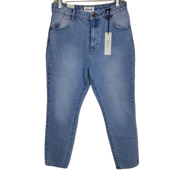 NWT Rolla's Dusters Ankle length Jeans Light Wash High Waisted Size 30 straight - Picture 4 of 9